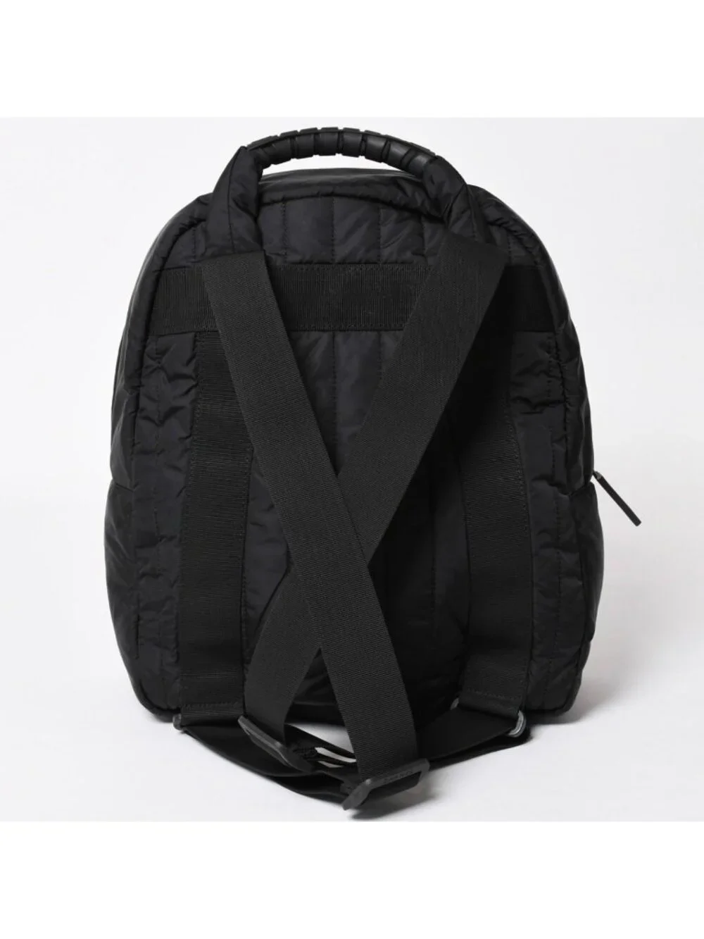 Chanel Sports Line Backpack CC Logo Nylon Stitch Black White